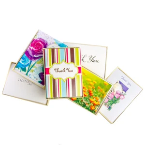 60ct Blank Thank You Gift Cards & Envelopes By Designer Greetings Assorted Notes - Picture 1 of 10