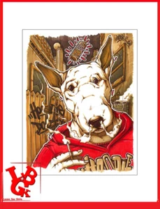 HOODIE DOGGY 2 Dessin OPOIL Print Signé Numéroté 03/100 42 x 30 cm signed # NEUF - Imagen 1 de 1