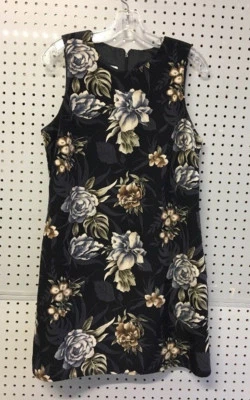Mica Womens Size 10 Dress Sleeveless Black Floral Lining Gown Made in USA - Image 1 of 4
