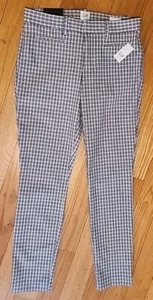 NUEVO CON ETIQUETAS NUEVO Pantalones para mujer talla 2 Gap Signature ajustados al tobillo azul marino y blanco - Imagen 1 de 8