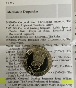 Copy QE2 Iraq Op Telic Medal Disc Only Mcleod 3 Scots Regiment Black Watch MID - Picture 1 of 15