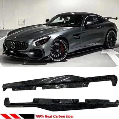 Extensiones laterales de fibra de carbono Mercedes Benz AMG GT GTS GT S C190 Foto 1 de 4