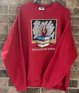 Cuello redondo 2XL vintage años 90 hecho en EE. UU. ""Happy Holidays"" escuela primaria - Imagen 1 de 4