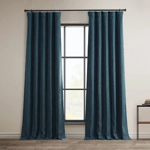 HPD Half Price Drapes Faux Linen Textured Room Darkening Curtains for Bedroom 84 - Picture 1 of 9