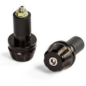 2x Contrapesos Universales 17mm Topes Manillar Moto Scooter Aluminio Negro - Imagen 1 de 1