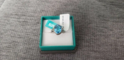 Anillo de plata de ley con topacio azul cielo Effy talla 7 nuevo con etiquetas Foto 1 de 4