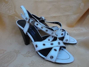 SEXY CHAUSSURES / SANDALES FEMME BLANC FURIOSA DI MODA P. 40 TALON 10 cm NEUF ! - Imagen 1 de 4
