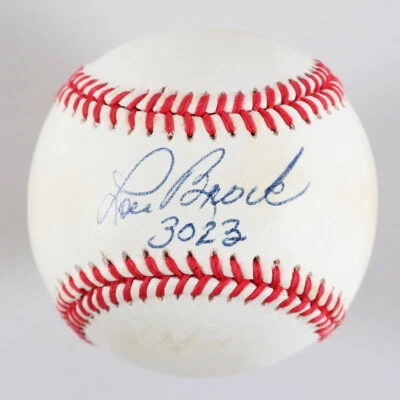Lou Brock Signed Baseball Cardinals "3023" - COA JSA - Image 1 of 4