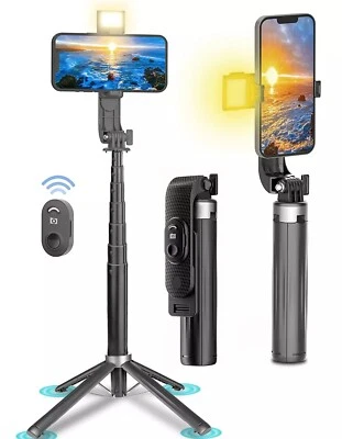 For iPhone 16/15 12/11 Pro/XS Max/XR/X/8/7 Samsung Bluetooth Selfie Stick Tripod - image 1 of 4