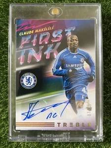 2018-19 Treble Soccer CLAUDE MAKELELE Silver Auto #7/25 Chelsea - Picture 1 of 3