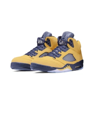 Nuevo Nike Jordan 5 Retro Michigan Wolverines Amarillo Azul Marino Foto 1 de 4