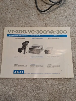 Vintage Rare AKAI VT-300 portable cassette video recorder, excellant condition - Immagine 1 di 4