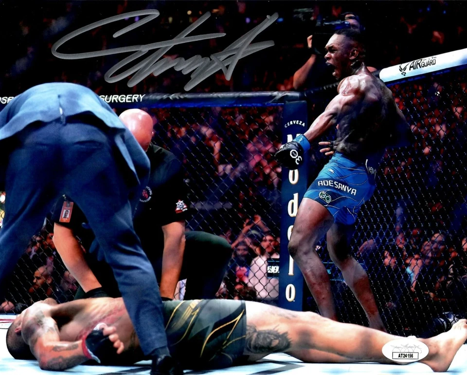Israel Adesanya autographed 8x10 photo UFC JSA COA Style Bender - Image 1 of 2