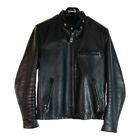 Schott #4 Cowhide Leather Single Rider Jacket Cowhide 641 6061 Black