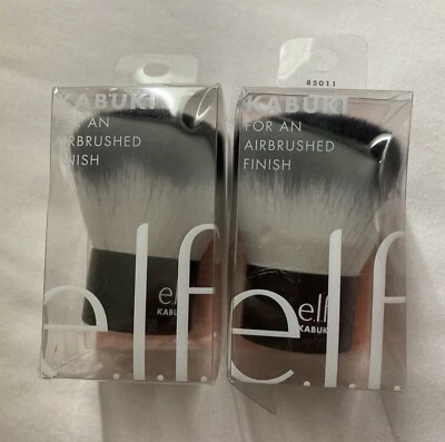 e.l.f. Cepillo facial compacto Kabuki lote de 2 D2 Foto 1 de 3