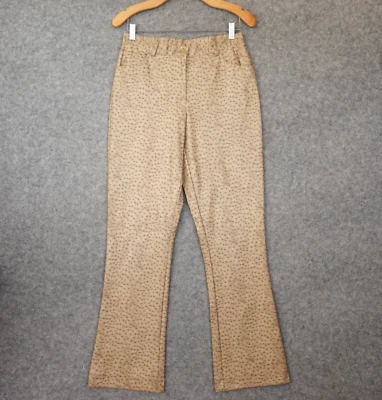70s Vintage Ostrich Leather Pants Women 10 WORK ORDER Tan Western Faux USA 29/31 - Image 1 of 4