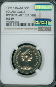 1978 SQ JEWEL CANADA 50 CENTS NGC MS69 PQ FINEST GRADE MAC SPOTLESS * - Picture 1 of 2