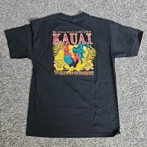 Kauai Hawaiian Islands "Got Rooster?" Black SZ Medium Double-Sided Short Sleeve - Picture 1 of 10