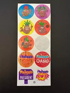 Vintage 80er Jahre ANANAS INC Aufkleberblatt SEHR SELTEN HTF Retro - Bild 1 von 5