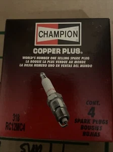 Champion RC12MC Copper Spark Plug #318 (Pack of 4) - Picture 1 of 2