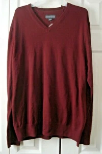 Mens Sweater V Neck Size Large Wine Covington - Picture 1 of 2