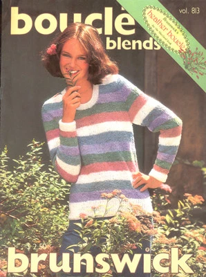 Boucle Blends Knitting Crochet Pattern Booklet Brunswick 813  - Image 1 of 3