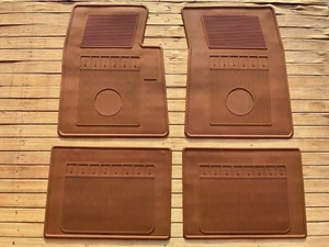 For Cadillac Series 60 Series 62 Fleetwood Floor mats Brown Rubber Set of4 1957 - Picture 1 of 1