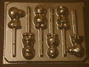 Peanuts Snoopy Lollipop Chocolate Candy Soap Crayon Mold - Picture 1 of 1