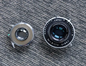 Nikkor-Q 105mm f/3.5 in a #1 Copal for Wista, bonus Zeiss Tessar 10.5cm f/4.5 - Picture 1 of 2