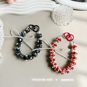 Pearl Bag Pendant Keychain Bowknot Phone Charm Rope Cute Mobile Phone Strap - Photo 1 sur 20