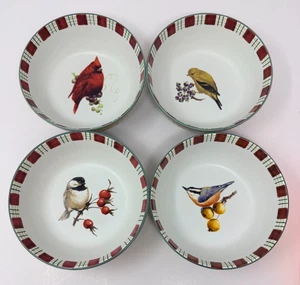 Lenox Winter Greetings Everyday 7" All Purpose Bowls Set of 4 Catherine McClung - Picture 1 of 4