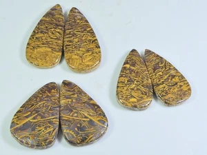 27-33MM Natural Mariam Jasper Pear Matched Pair Loose Gemstone 3 Pair Lot f299 - Picture 1 of 9