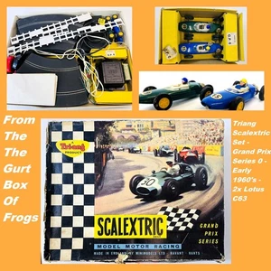 Triang Scalextric Set - Grand Prix Series 0 - Early 1960's - 2x Lotus C63 - Picture 1 of 24