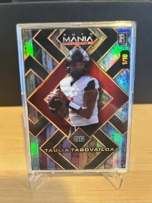 Taulia Tagovailoa Wild Card Auto Mania 1/10 - Image 1 of 2
