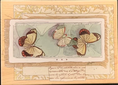 Estampillas Happen Nan Goss Mariposas Escritura Diario Sello de Goma Foto 1 de 4