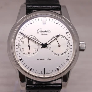 Glashutte Senator 39mm Steel Mens Automatic Calendar Watch 1-39-58-02-02-04 - Picture 1 of 9