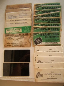 20 VINTAGE WELDING LENS GLASS & PLASTIC - Picture 1 of 10