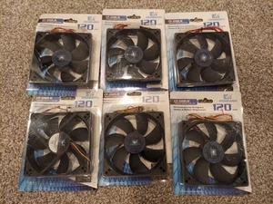Kingwin CF-012LB 120 x 120 X 25 mm Long Life Bearing Case Fan (6 Fans Total) - Picture 1 of 2