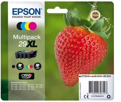 Epson Strawberry Multipack Erdbeeren 4 Farben Druckfarben Claria Home 29XL - Bild 1 von 2