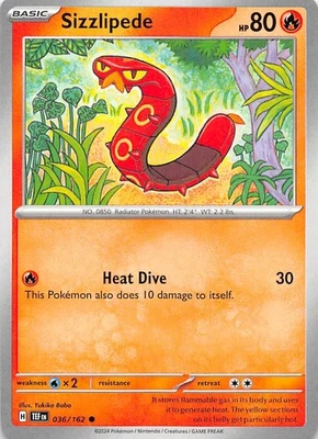 Sizzlipede 036/162 SV05 Temporal Forces Pokemon 007799 - Image 1 of 2