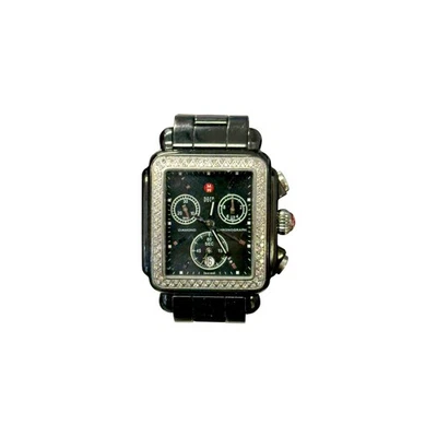 Michele Deco Ceramic Diamond Bezel Women's Chronograph Watch - MWW06F00001 - Image 1 of 4