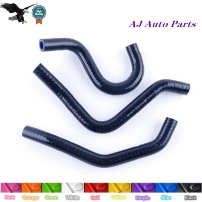 Black Silicone Radiator Hose for Honda CR80R 1997-2002/CR85R Expert 2003-2008 Foto 1 de 4