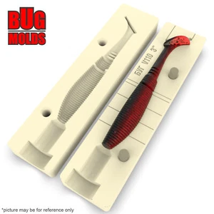 Cebo Hágalo Usted Mismo Molde de Pesca Cebos de Plástico Suave Señuelo Plastisol Bass SlitShad - Imagen 1 de 5