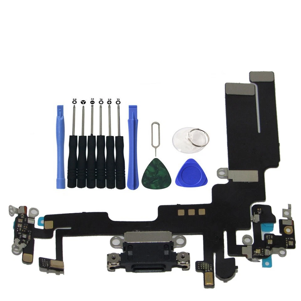 OEM For IPhone14 Charger Charging Port Dock MIC Headphone Flex Cable Black 6.1