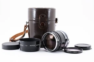 RARE! [MINT InCase w/ Hood] Nikon Nikkor-P.C 8.5cm 85mm f/2 S Mount Black JAPAN - Picture 1 of 24
