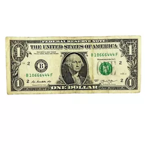 Billete de un dólar 2013 6s y 4s doble triple número de serie $1 número de serie elegante - Imagen 1 de 13