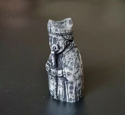 Alfil de ajedrez vikingos, pieza tallada a mano, figuras de ajedrez coleccionables históricas Foto 1 de 4