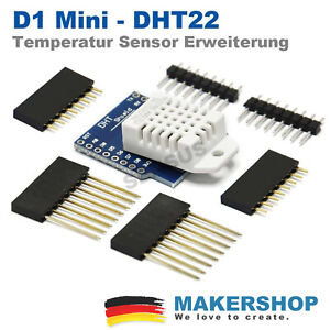 DHT22 Temperatur Luftfeuchtigkeit Sensor Shield für WeMos D1 Mini Erweiterung