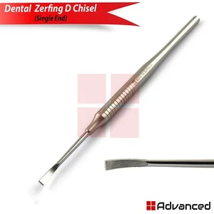 ZERFING D CHISEL Single Ended Periodontal Dislodge Bridges Calculus Push Stroke - Picture 1 of 3