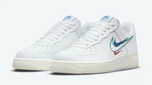 Nike Air Force 1 Multi Swoosh UK 13 EUR 48.5 (DM9096 101) - Picture 1 of 12